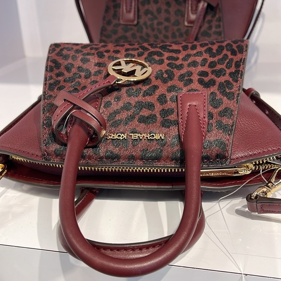 Michael Kors Avril Extra-Small Leather and Suede Satchel Crossbody Exotic Print - Picture 7 of 16